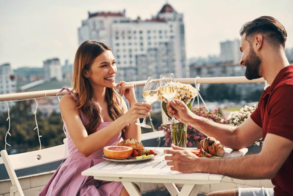 Blog 54 Happy couple enjoying spontaneous date night together illustrating relationship spontaneity and emotional connection after long-term relationship advice